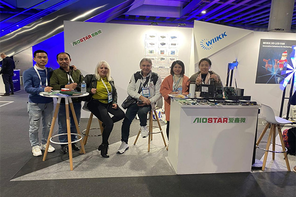 AIOSTAR with LED all-in-one OPS computer module debut in 2024 Spain ISE exhibition